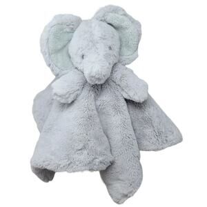 Baby Lovey Elephant Plush Rattle Gray Soft Koala Baby Toys r Us Security Blanket